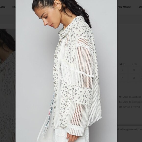 POL White Floral Button Down Shirt - Picture 2 of 4